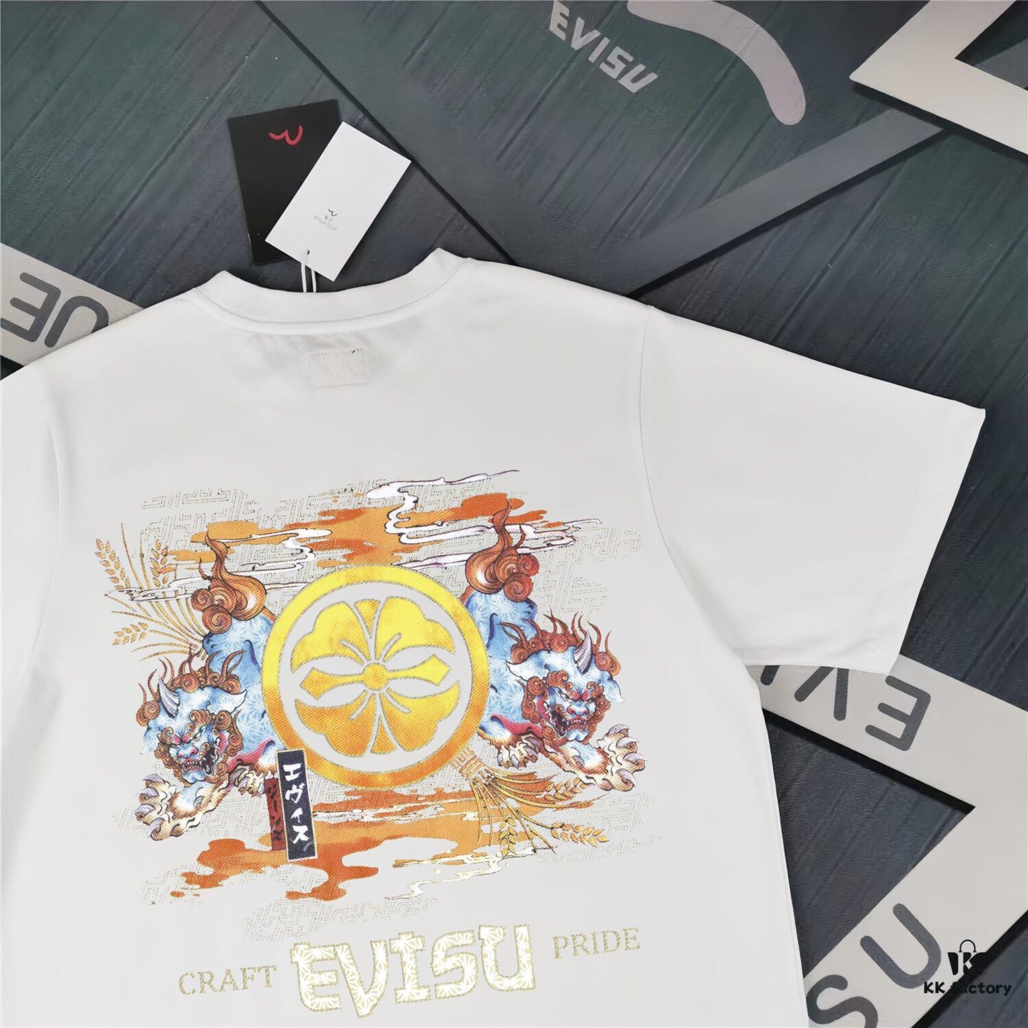 Evisu 2025 New Year God Print T-Shirt High Version   Premium Quality   300g Double-Yarn Pure Cotton Fabric Unisex Loose Fit