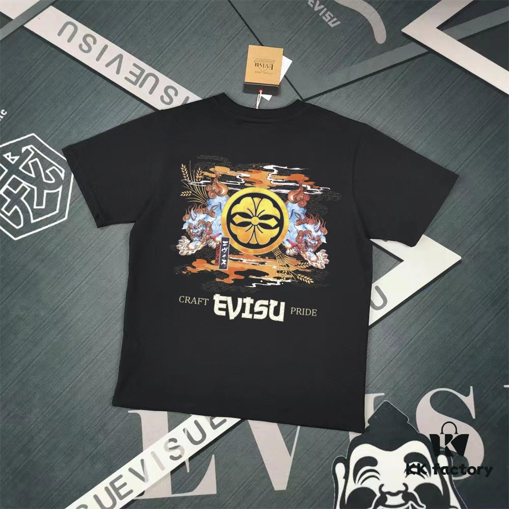 Evisu 2025 New Year God Printed T-Shirt High Version   Premium Quality   300g Double-Combed Pure Cotton Fabric Unisex Loose Fit