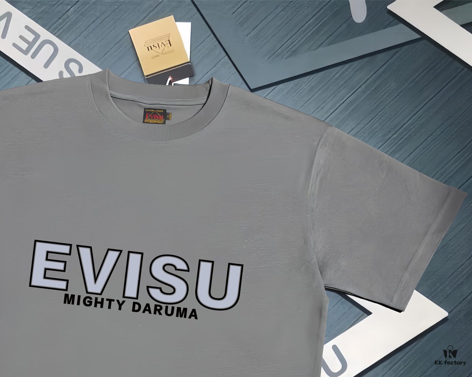 Evisu 2025 New Year God Printed T-Shirt High-Quality Version   Premium Quality   300g Double-Yarn Pure Cotton Fabric Unisex Loose Fit