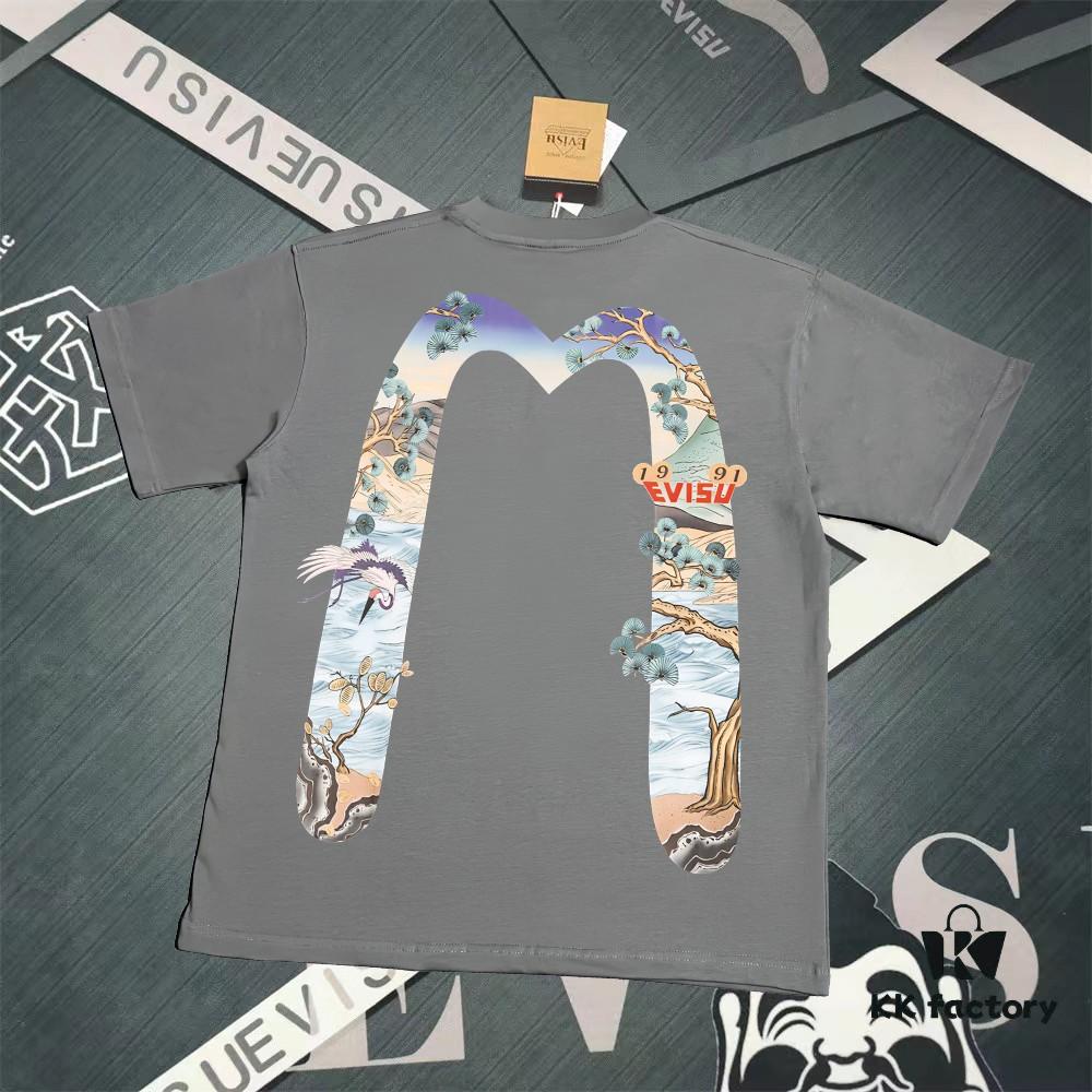 Evisu Fortune God 2025 New Print T-Shirt High Version   Premium Quality   Made of 300g Double-Yarn Pure Cotton Fabric Unisex Loose Fit