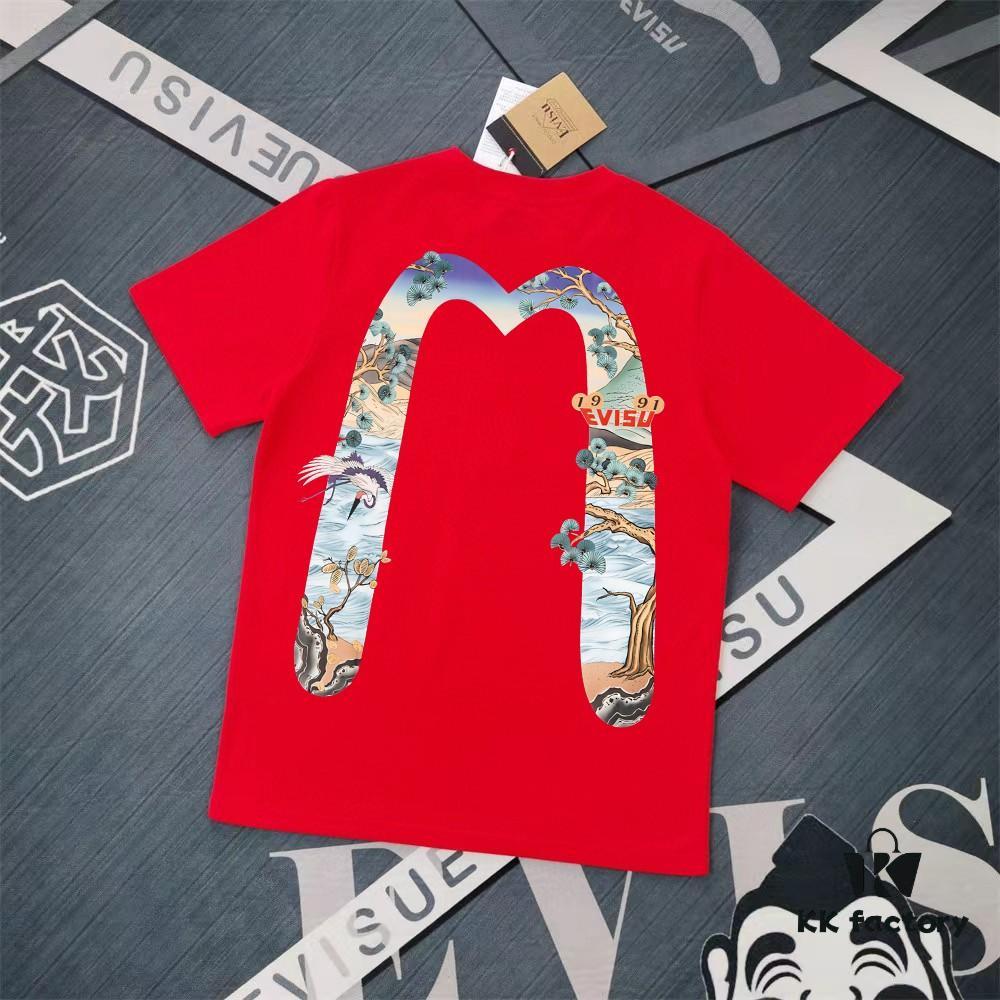 Evisu Lucky God 2025 New Print T-Shirt High Version   Premium Quality   300g Double-Yarn Pure Cotton Fabric Unisex Loose Fit