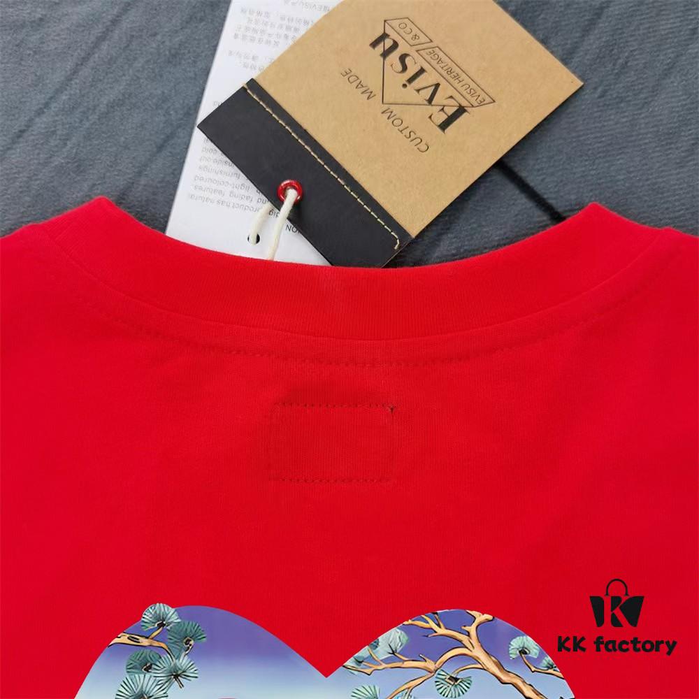 Evisu Lucky God 2025 New Print T-Shirt High Version   Premium Quality   300g Double-Yarn Pure Cotton Fabric Unisex Loose Fit