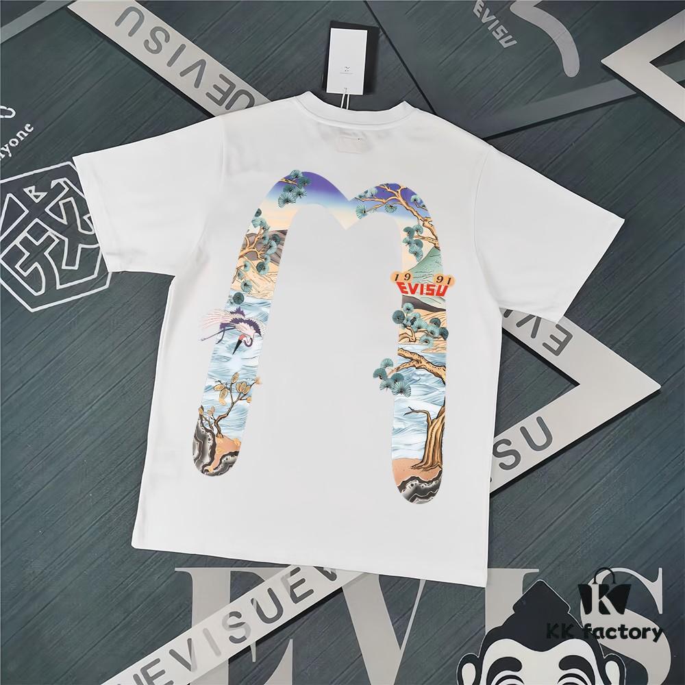 Evisu Fortune God 2025 New Print T-Shirt High Version   Premium Quality   300g Double-Yarn Pure Cotton Fabric Unisex Loose Fit