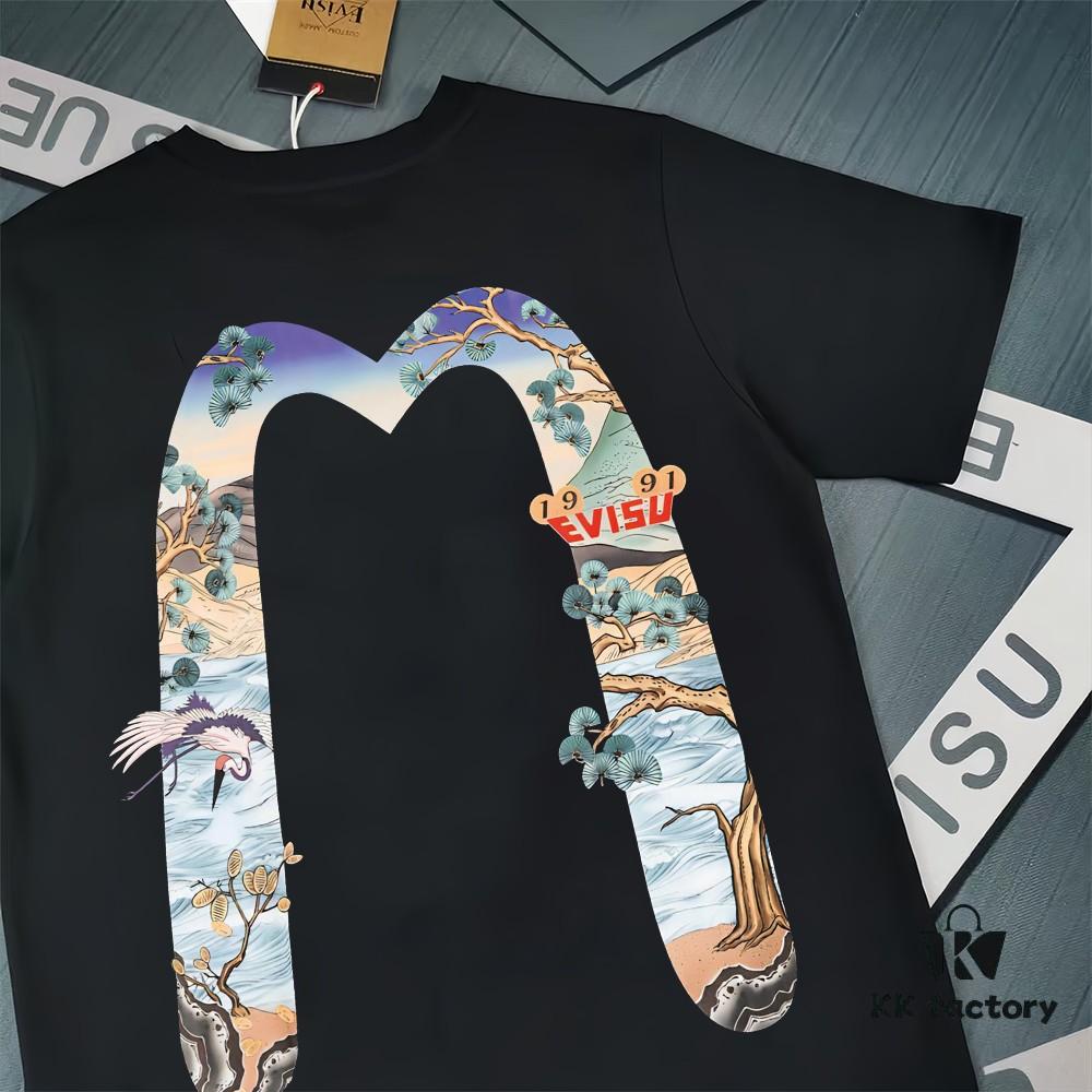 Evisu 2025 New Year God Printed T-Shirt High Version   Premium Quality   300g Double-Yarn Pure Cotton Fabric Unisex Loose Fit