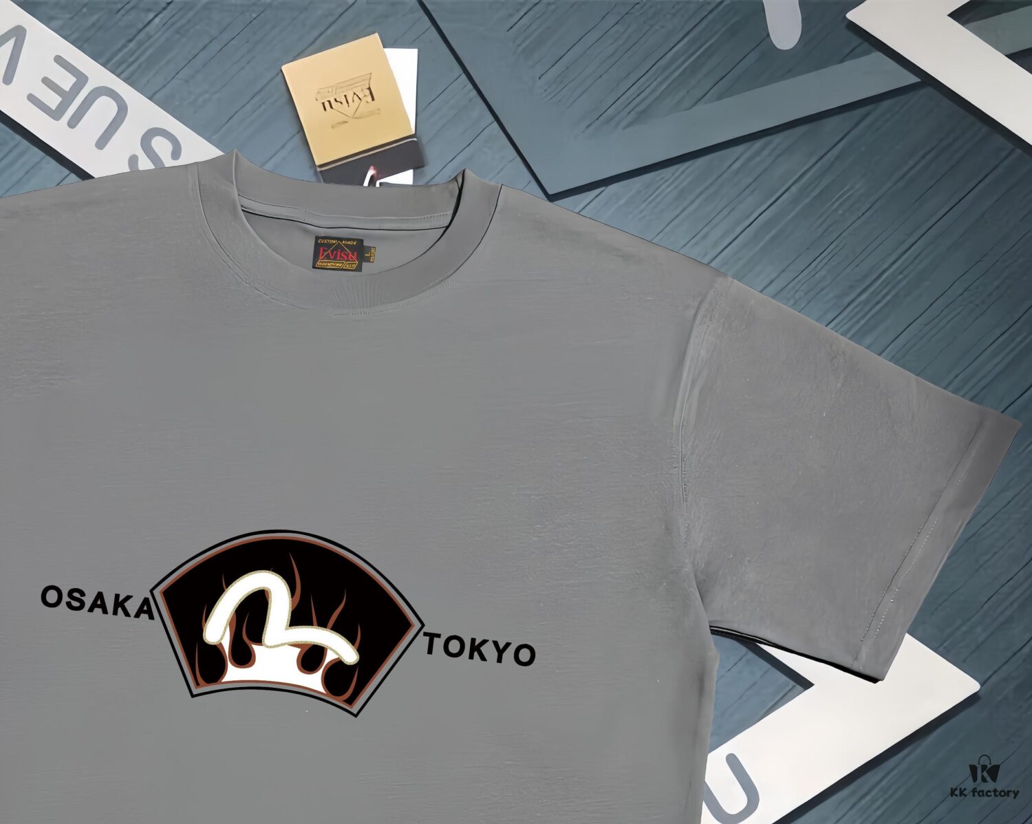 Evisu God of Fortune 2025 New Print T-Shirt High Version   Premium Quality   300g Double-Yarn Pure Cotton Fabric Unisex Loose Fit