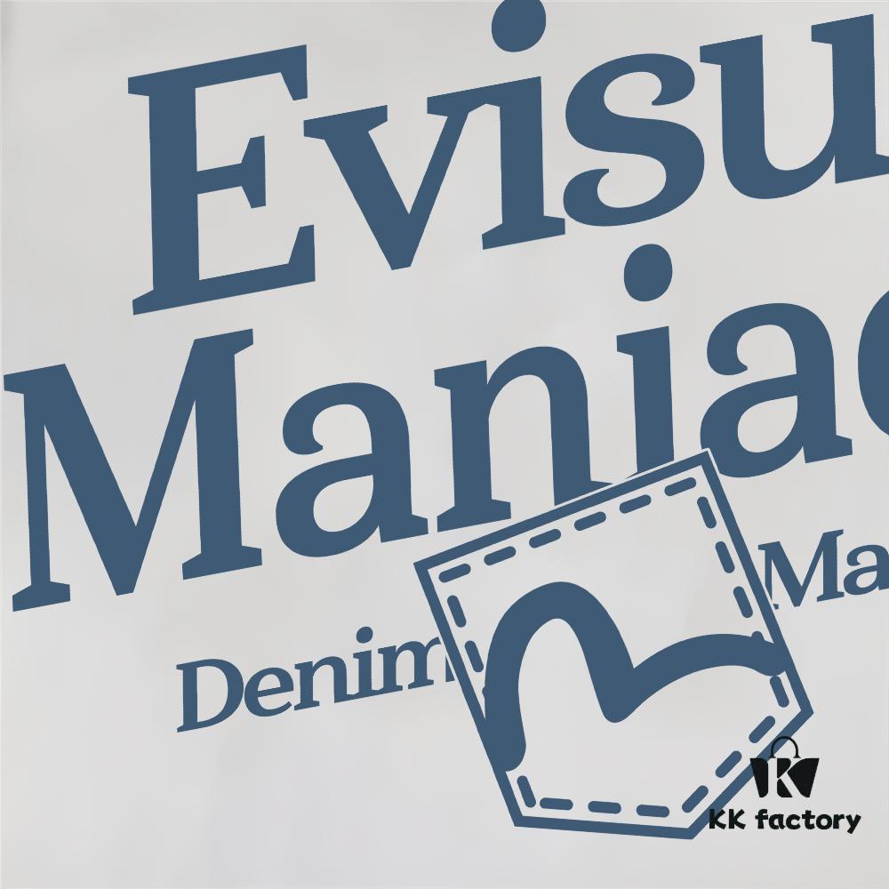 Evisu 2025 New Year God Printed T-Shirt High-Quality Version Premium 300g Double-Yarn Cotton Unisex Loose Fit