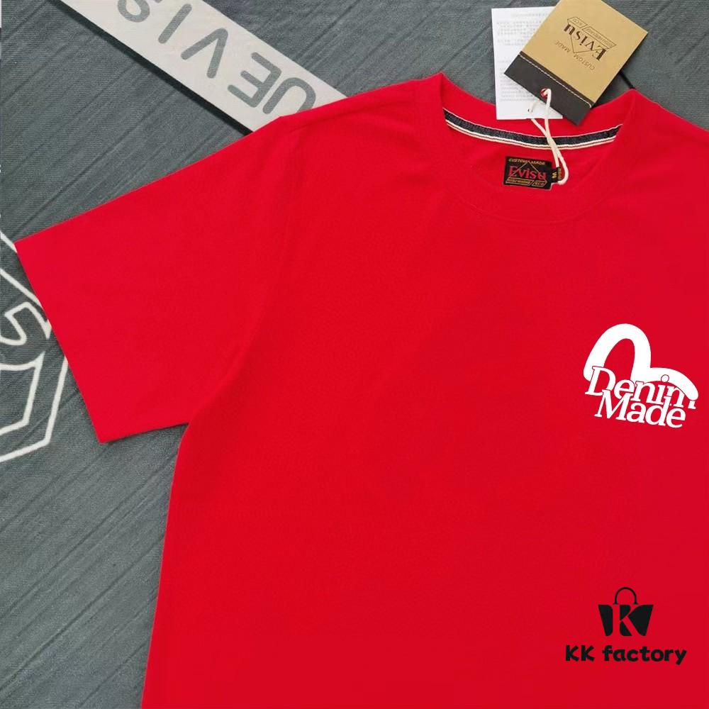 Evisu 2025 New Year God Printed T-Shirt High-Quality Version Unisex Loose Fit Cotton Double-Yarn 300g Fabric