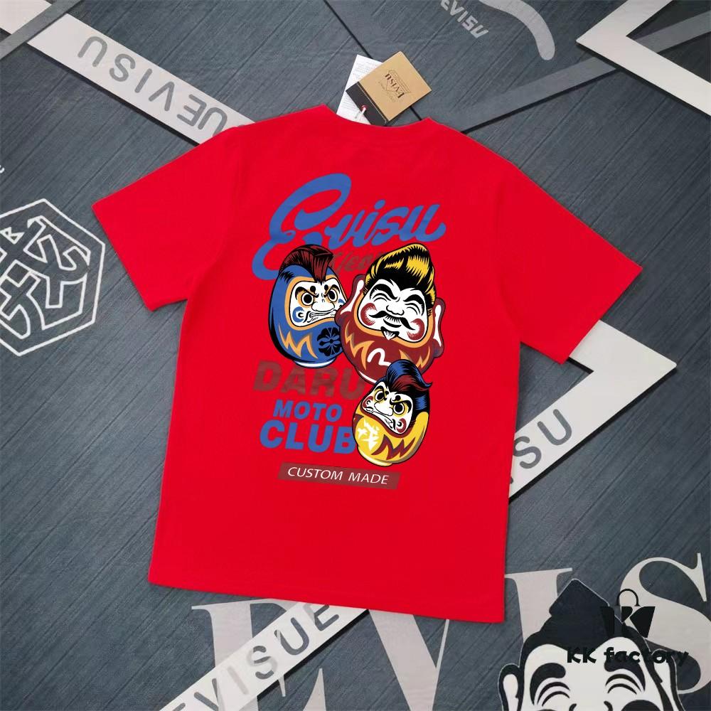 Evisu 2025 New Year God Print T-Shirt High Version   Premium Quality   300g Double-Yarn Pure Cotton Fabric Unisex Loose Fit