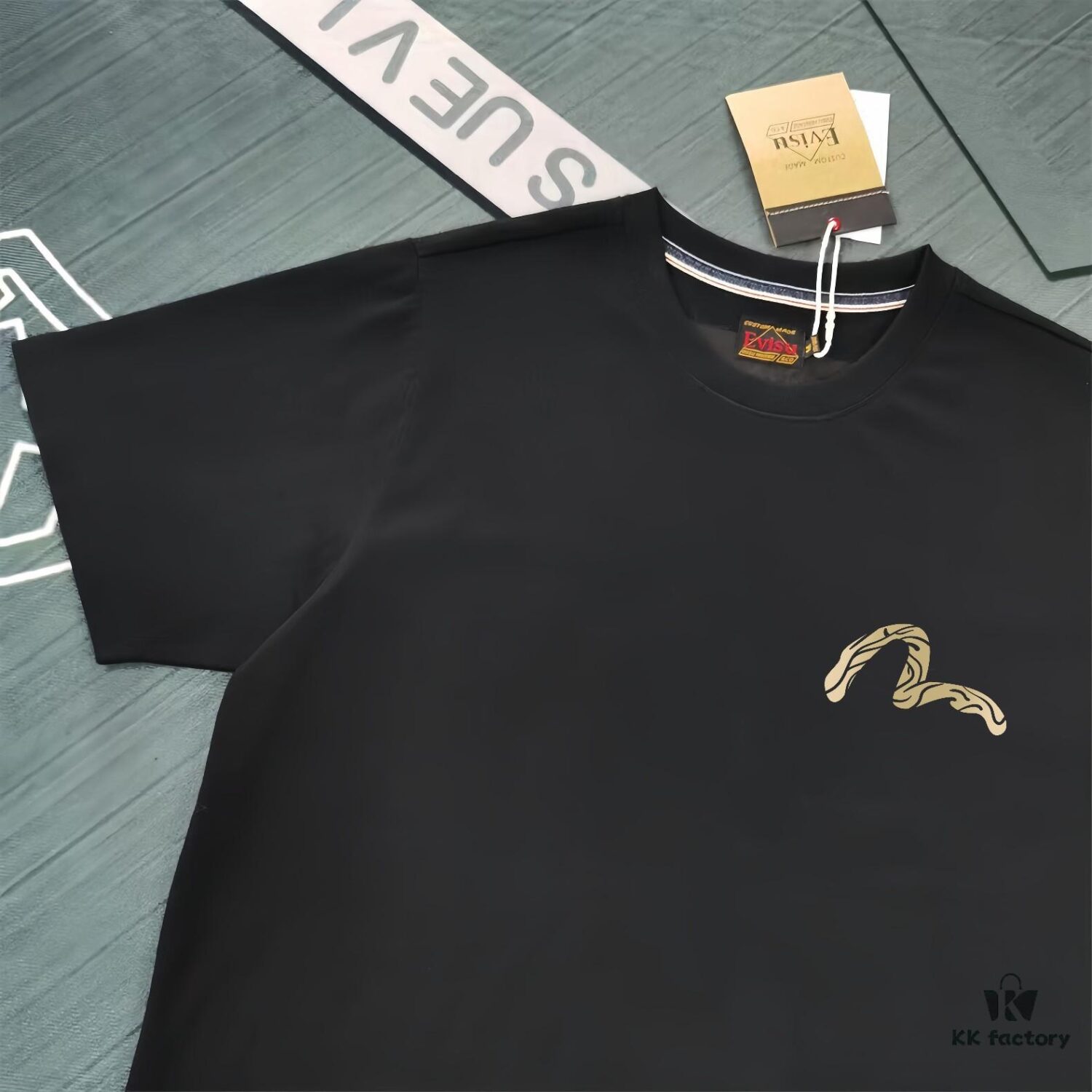 Evisu 2025 New Year God Printed T-Shirt High-Quality Version Unisex Cotton Double-Yarn 300g Fabric Oversized Fit