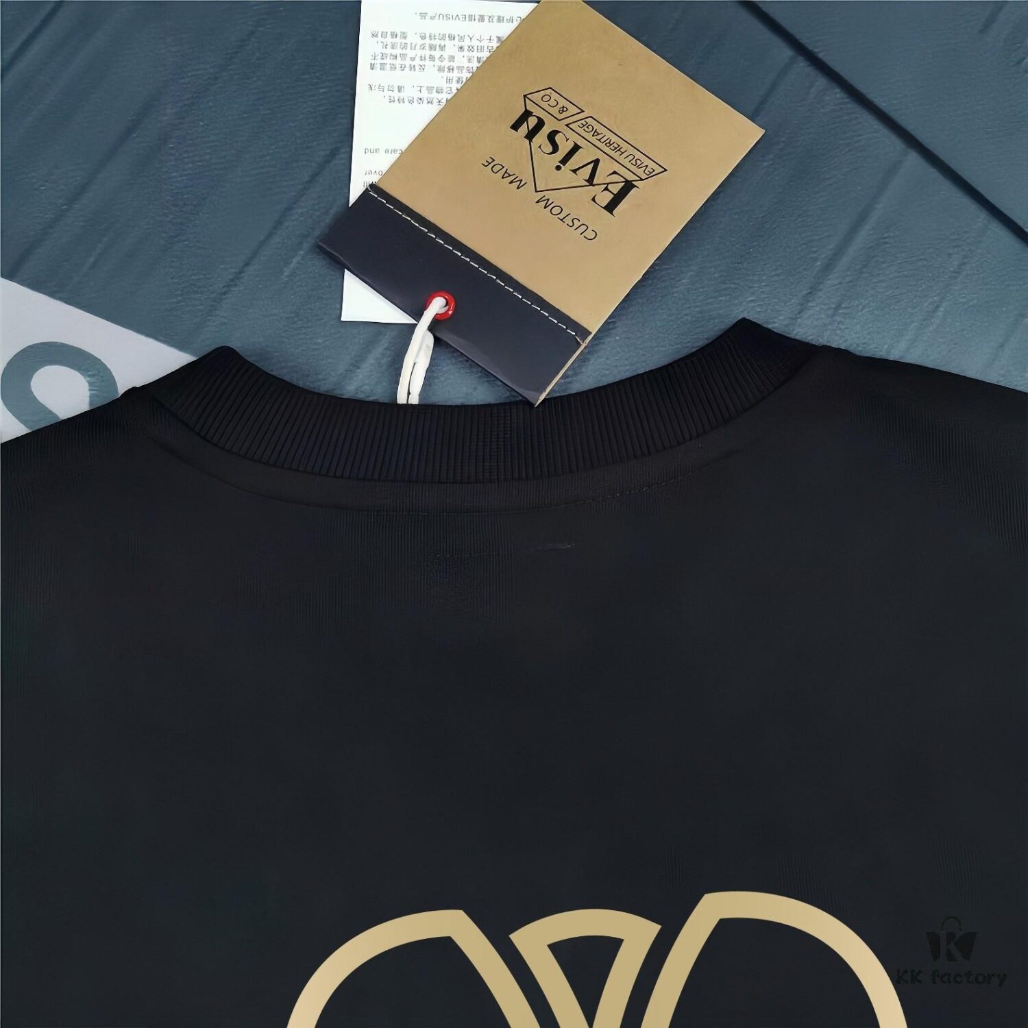 Evisu 2025 New Year God Printed T-Shirt High-Quality Version Unisex Cotton Double-Yarn 300g Fabric Oversized Fit