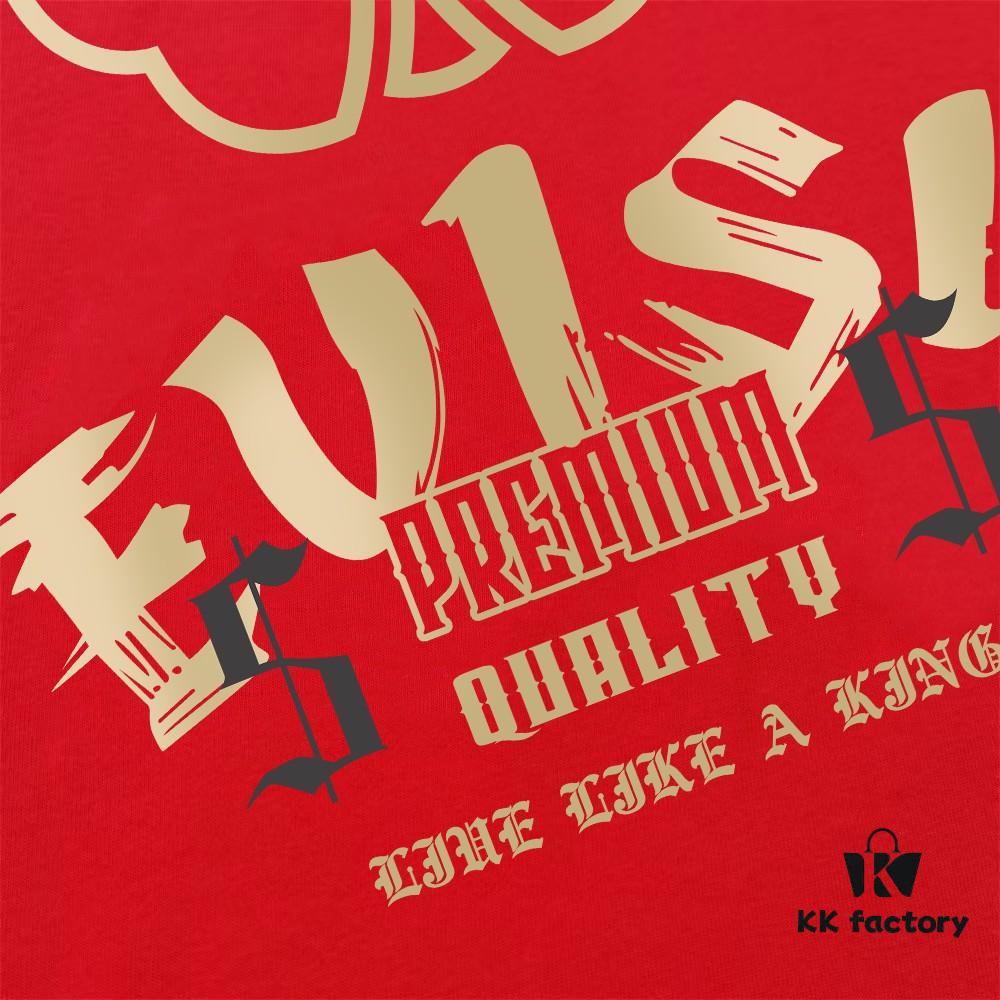 Evisu 2025 New Year God Print T-Shirt High-Quality Version   Premium Quality   300g Double-Yarn Pure Cotton Fabric Unisex Loose Fit