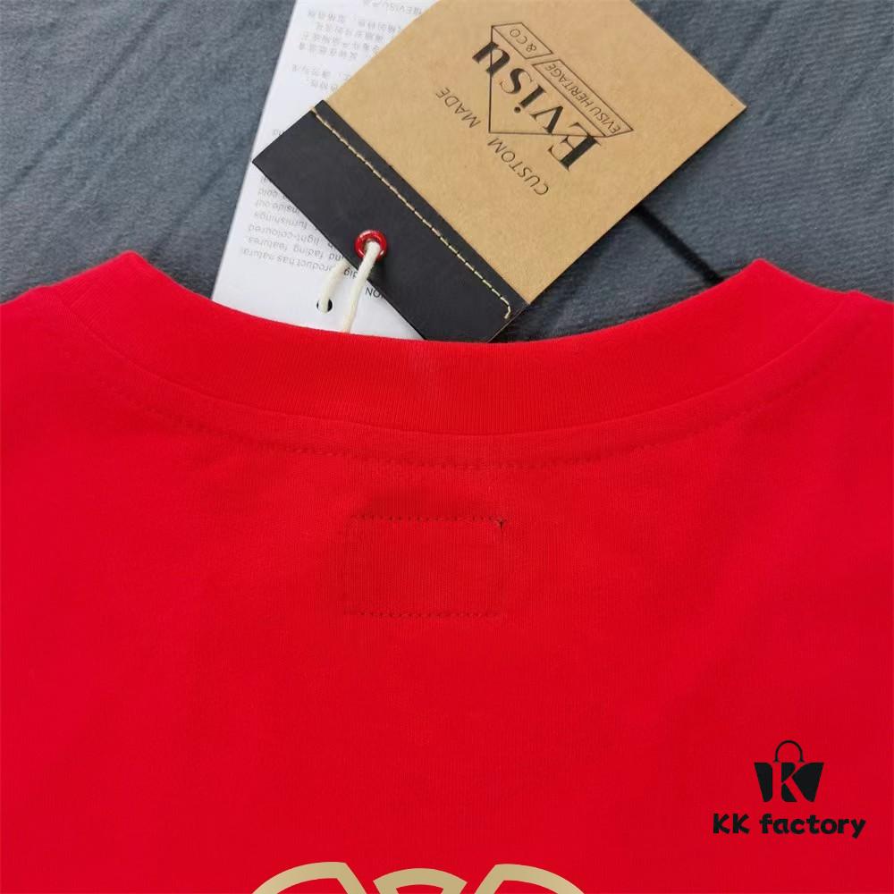 Evisu 2025 New Year God Print T-Shirt High-Quality Version   Premium Quality   300g Double-Yarn Pure Cotton Fabric Unisex Loose Fit