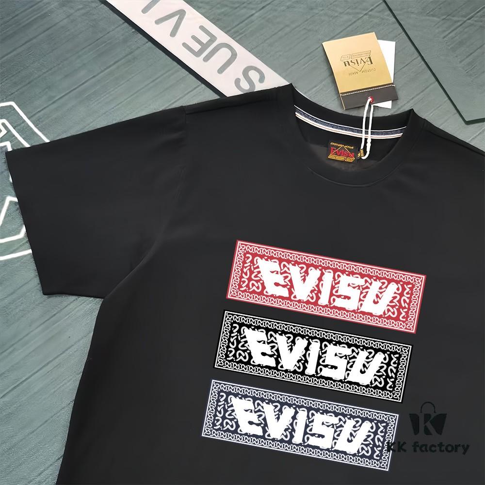 Evisu 2025 New Year God Print T-Shirt High Version   High Quality   300g Double-Yarn Pure Cotton Fabric Unisex Loose Fit