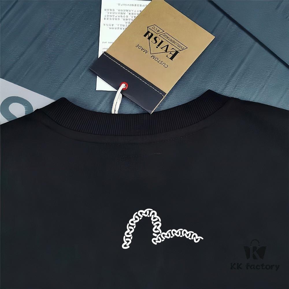 Evisu 2025 New Year God Print T-Shirt High Version   High Quality   300g Double-Yarn Pure Cotton Fabric Unisex Loose Fit