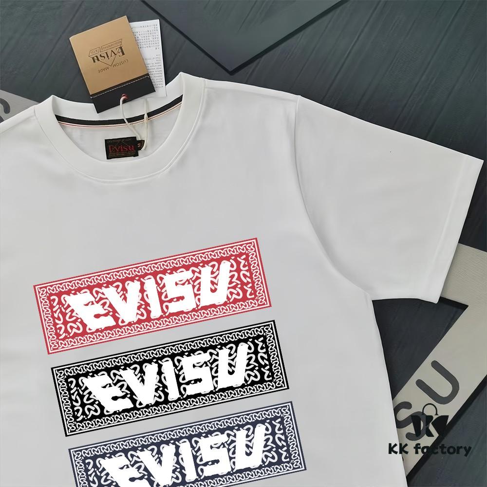 Evisu Lucky God 2025 New Print T-Shirt High Version   High Quality   Made of 300g Double-Yarn Cotton Fabric Unisex Loose Fit