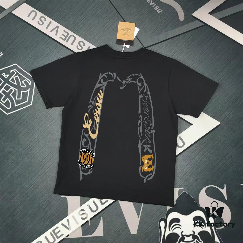 Evisu 2025 New Year God Printed T-Shirt High-Quality Version   Premium Quality   300g Double-Yarn Pure Cotton Fabric Unisex Loose Fit