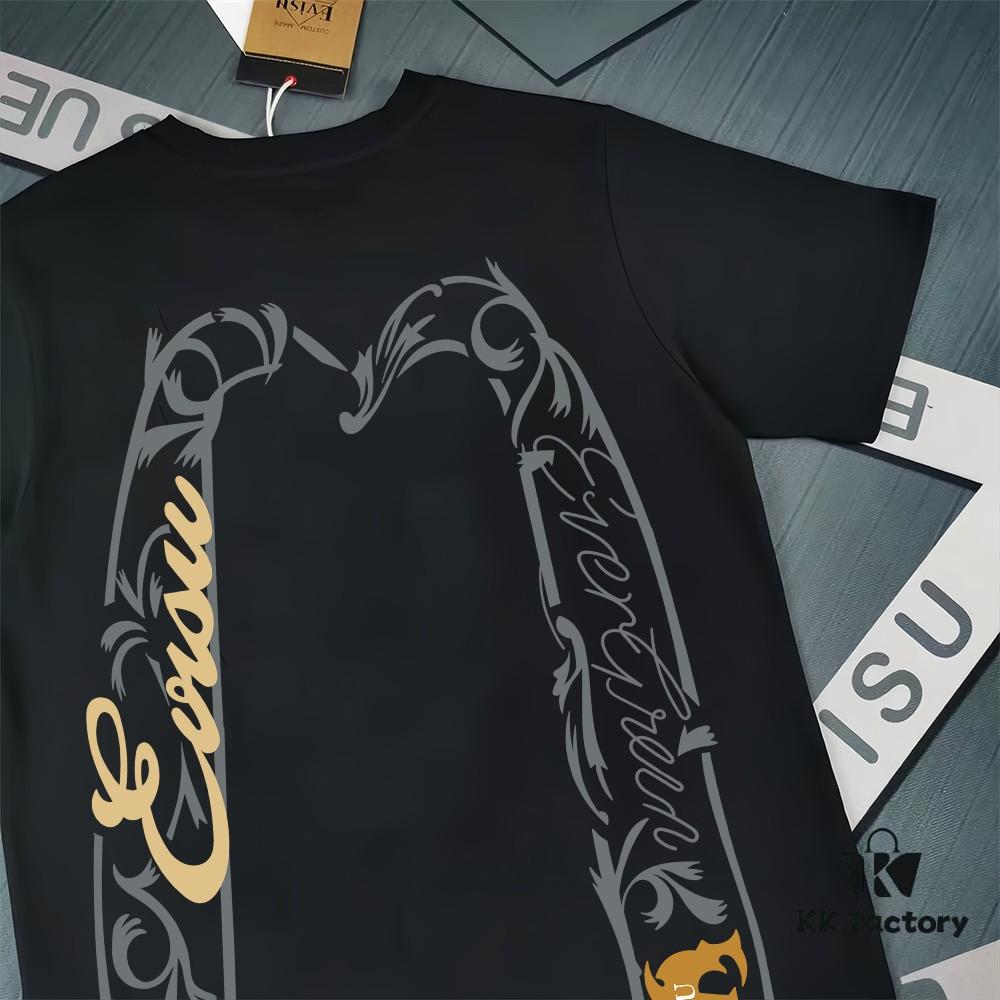 Evisu 2025 New Year God Printed T-Shirt High-Quality Version   Premium Quality   300g Double-Yarn Pure Cotton Fabric Unisex Loose Fit