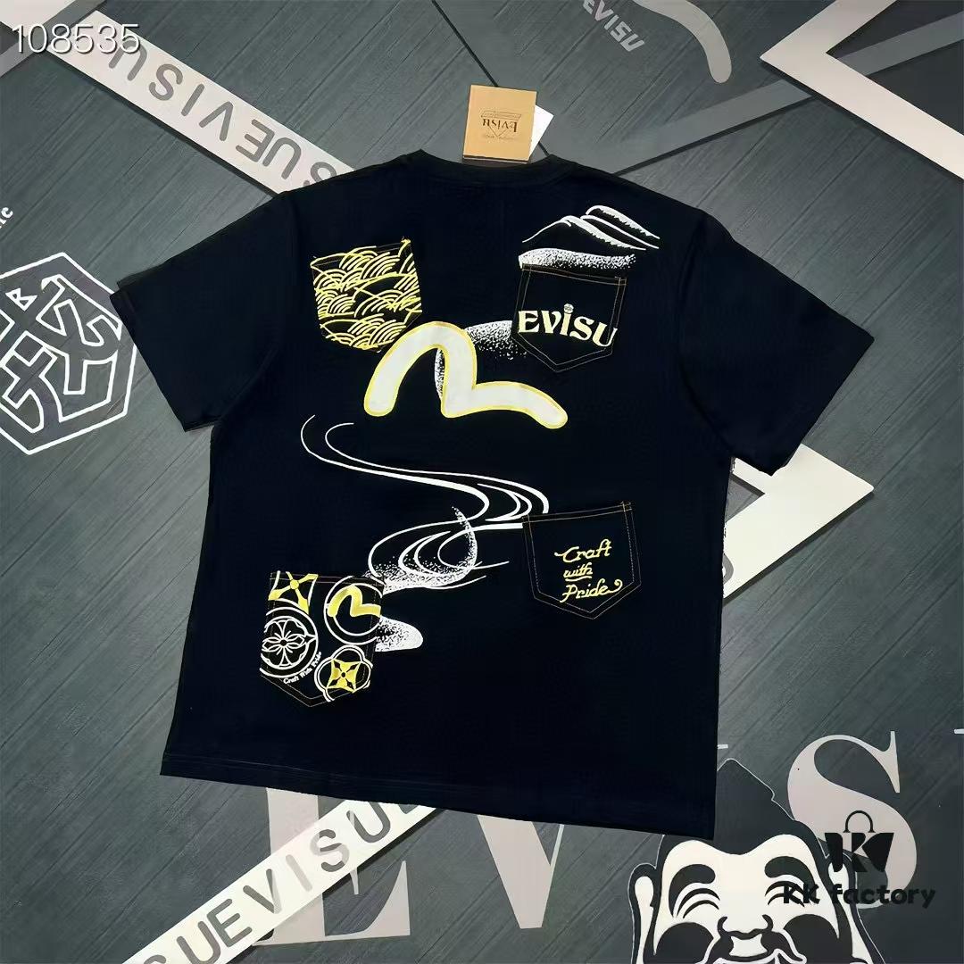 2025 Spring New Arrival Men's Casual Fashion T-Shirt with Multiple Pockets and Prints, Versatile Streetwear Style