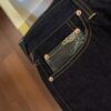 EVISU 2024 Spring/Summer New Men's Straight Narrow Jeans with Embroidered Seagull and Patch Pockets