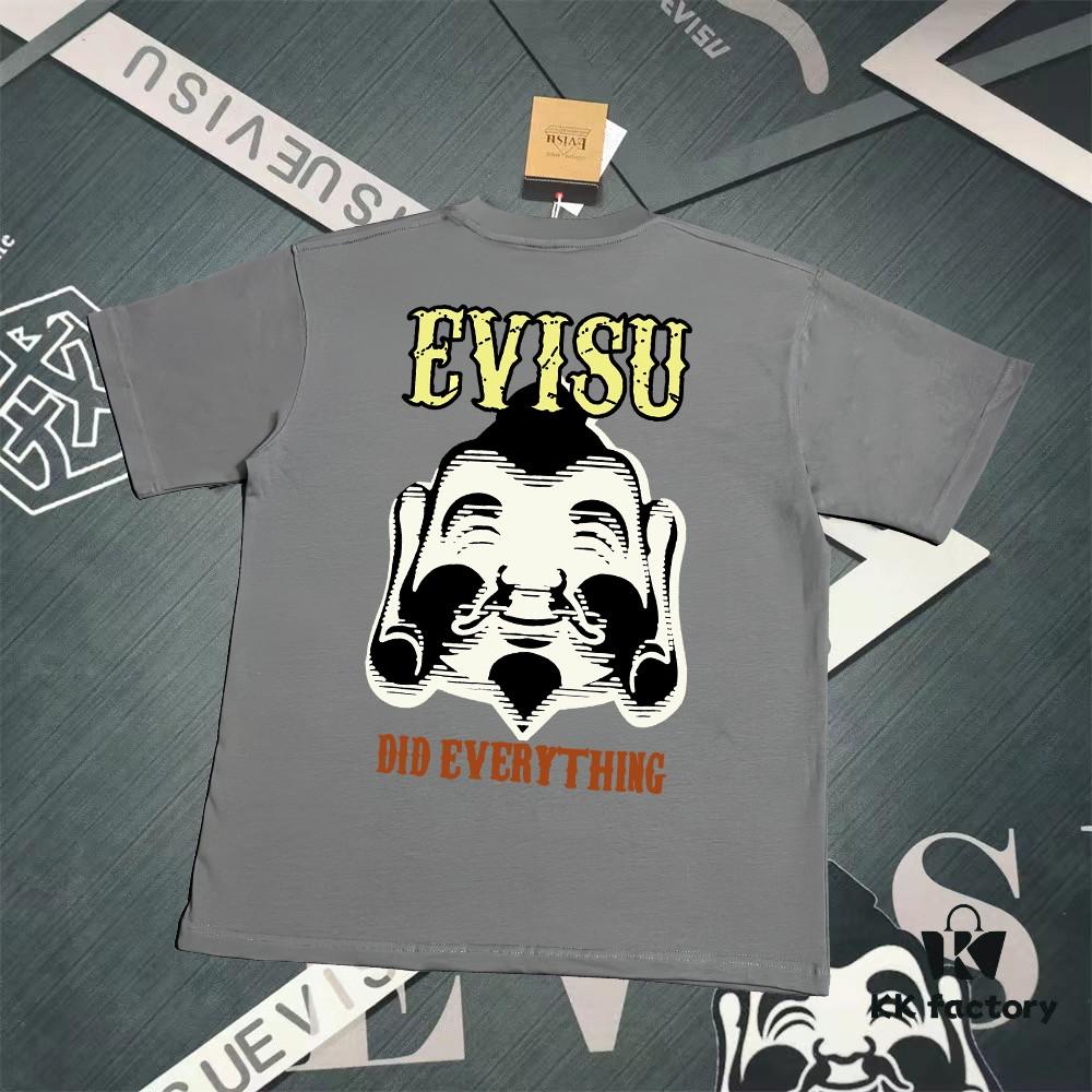 Evisu God of Fortune 2025 New Print T-Shirt High Version   Premium Quality   300g Double-Yarn Pure Cotton Fabric Unisex Loose Fit