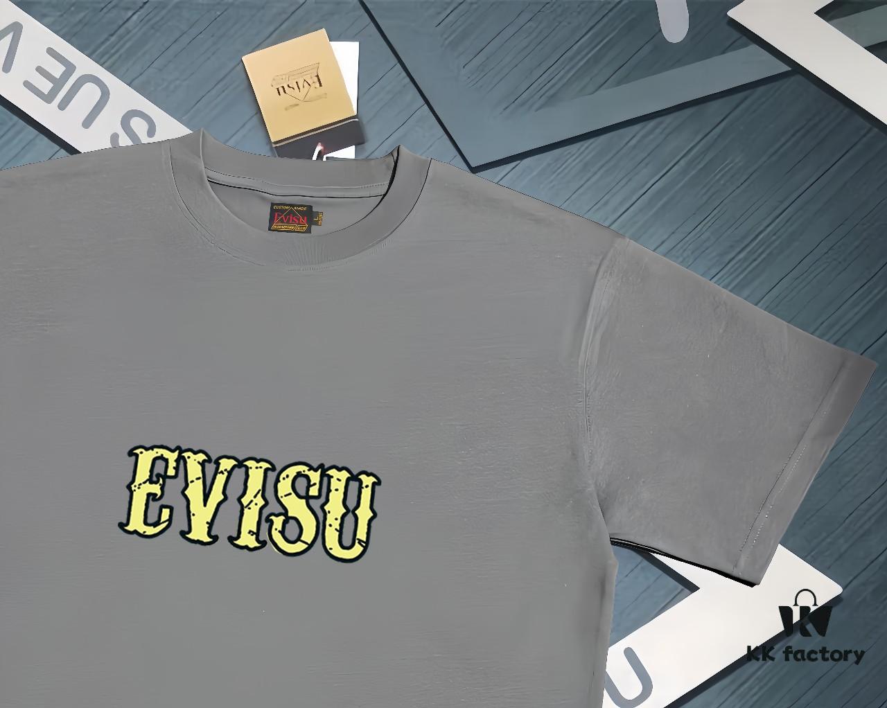 Evisu God of Fortune 2025 New Print T-Shirt High Version   Premium Quality   300g Double-Yarn Pure Cotton Fabric Unisex Loose Fit