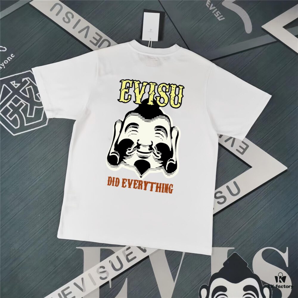 Evisu 2025 New Year God Printed T-Shirt High Version   Premium Quality   300g Double-Yarn Pure Cotton Fabric Unisex Loose Fit