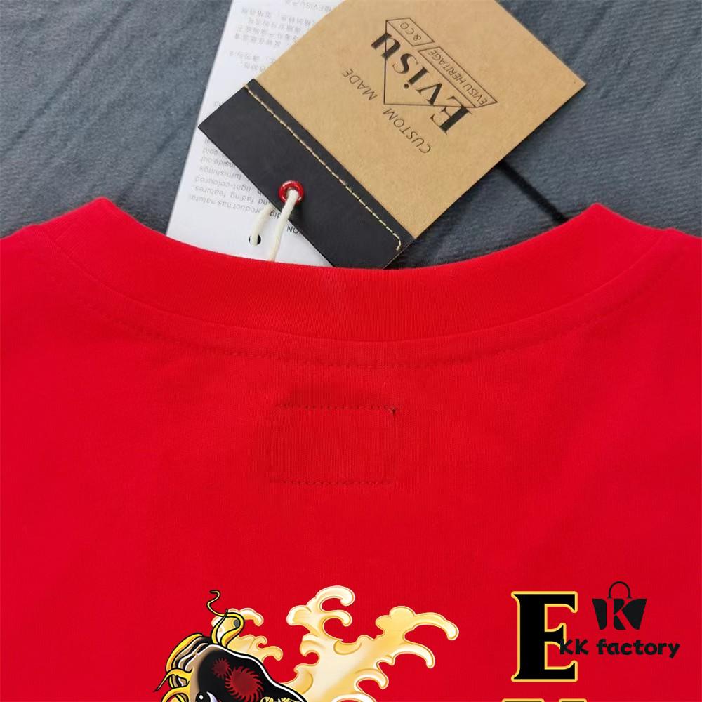 Evisu 2025 New Year God Printed T-Shirt High Version   Premium Quality   300g Double-Yarn Pure Cotton Fabric Unisex Loose Fit