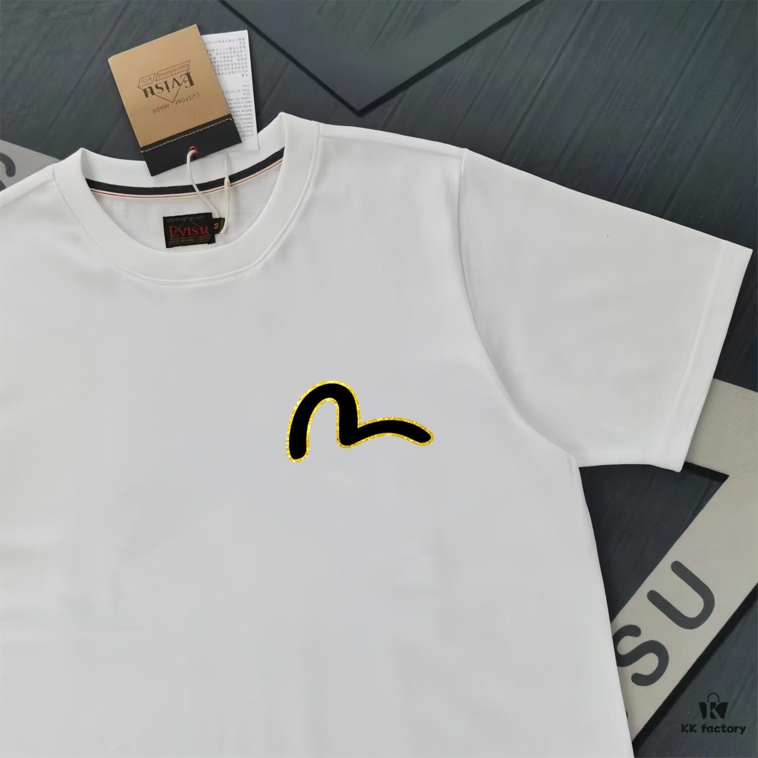 Evisu 2025 New Year God Printed T-Shirt High Version   High Quality   Made of 300g Double-Yarn Cotton Fabric Unisex Loose Fit