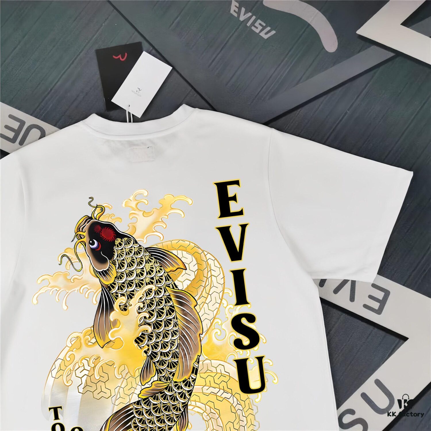 Evisu 2025 New Year God Printed T-Shirt High Version   High Quality   Made of 300g Double-Yarn Cotton Fabric Unisex Loose Fit