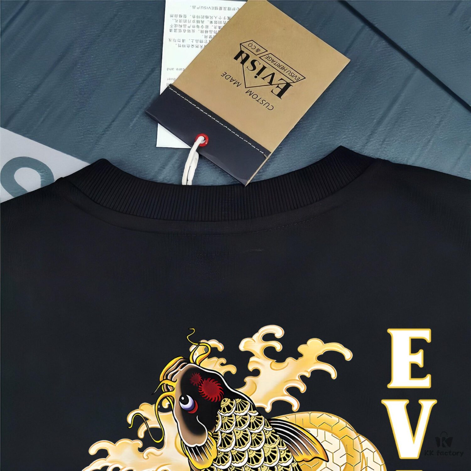 Evisu 2025 New Year God Printed T-Shirt High Version   Premium Quality   300g Double-Yarn Pure Cotton Fabric Unisex Loose Fit