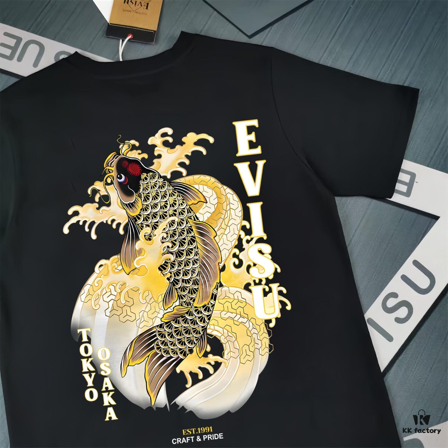 Evisu 2025 New Year God Printed T-Shirt High Version   Premium Quality   300g Double-Yarn Pure Cotton Fabric Unisex Loose Fit