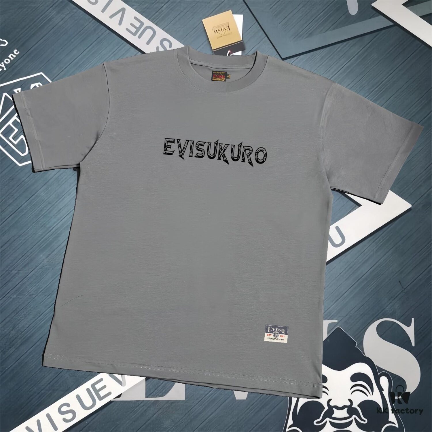 Evisu 2025 New Year God Printed T-Shirt High-Quality Version   Premium Quality   Made with 300g Double-Yarn Pure Cotton Fabric Unisex Loose Fit