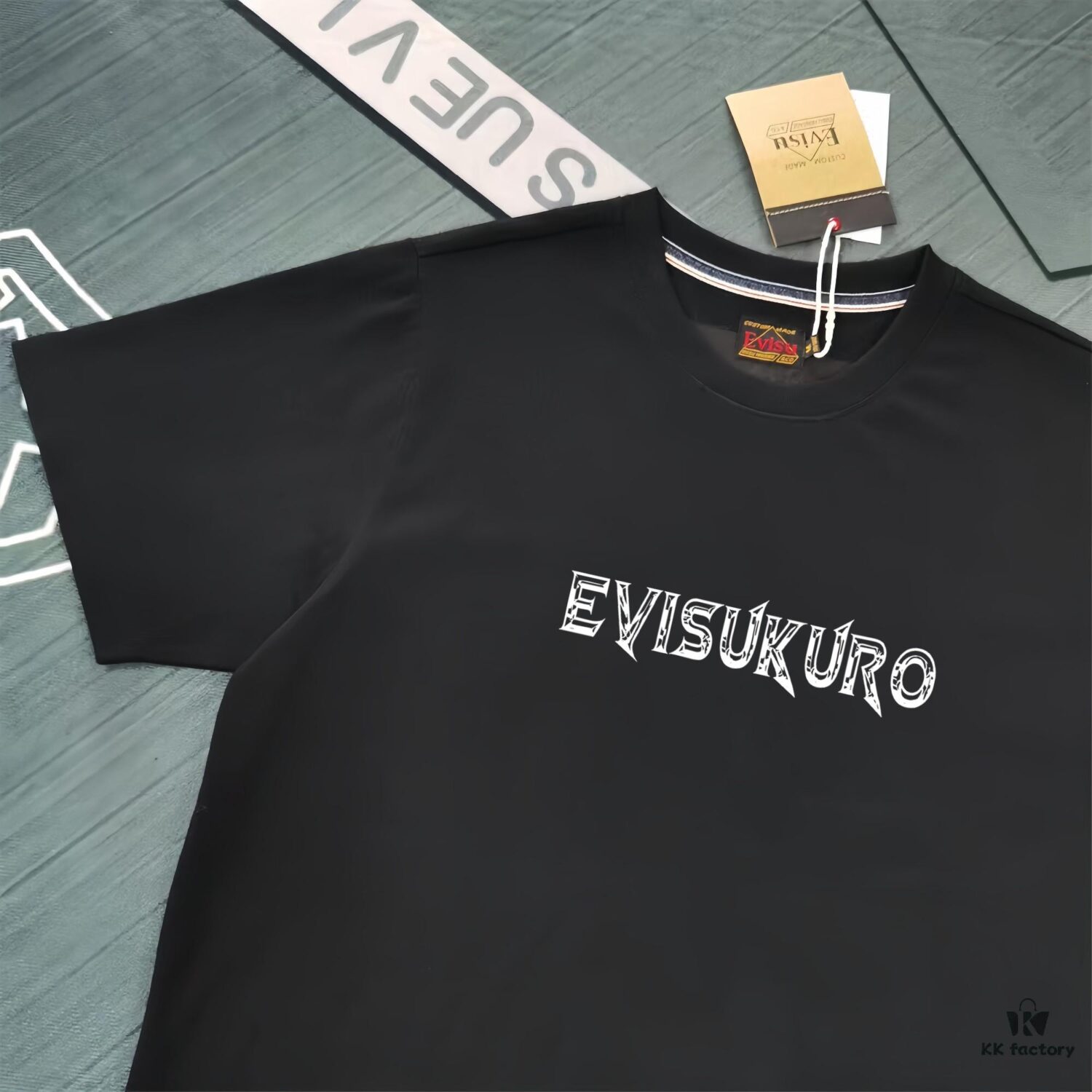 Evisu 2025 New Year God Print T-Shirt High Version   High Quality   300g Double-Yarn Pure Cotton Fabric Unisex Loose Fit