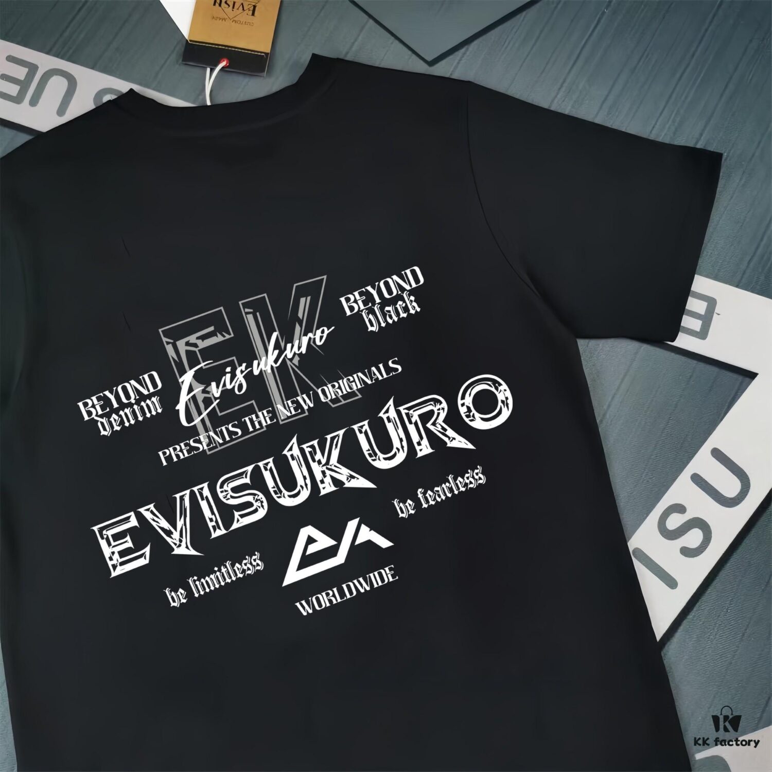 Evisu 2025 New Year God Print T-Shirt High Version   High Quality   300g Double-Yarn Pure Cotton Fabric Unisex Loose Fit