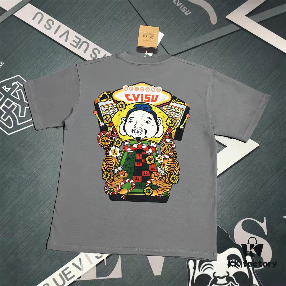 Evisu 2025 New Year God Printed T-Shirt High Version   Premium Quality   300g Double-Yarn Pure Cotton Fabric Unisex Loose Fit