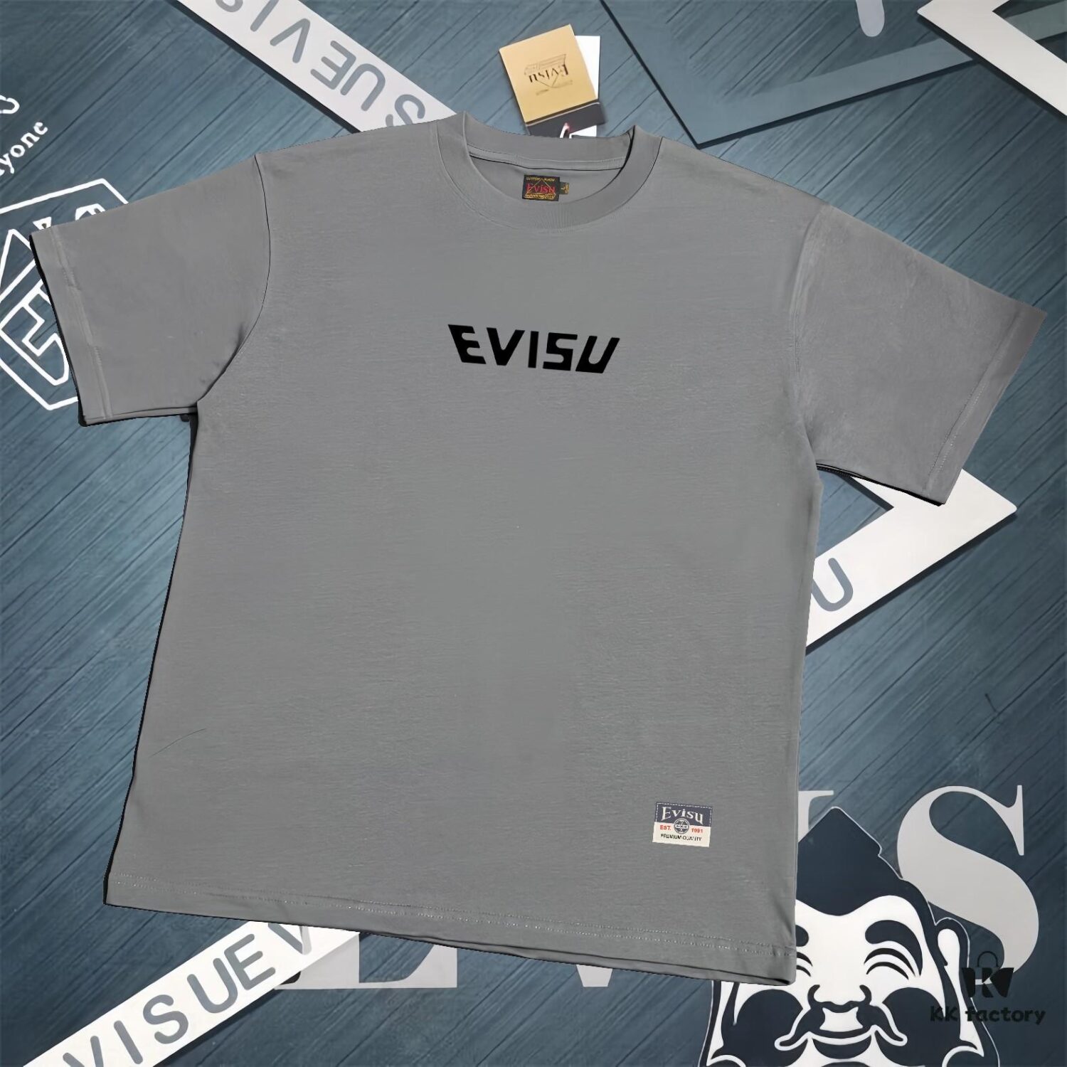 Evisu 2025 New Year God Printed T-Shirt High Version   Premium Quality   300g Double-Yarn Pure Cotton Fabric Unisex Loose Fit