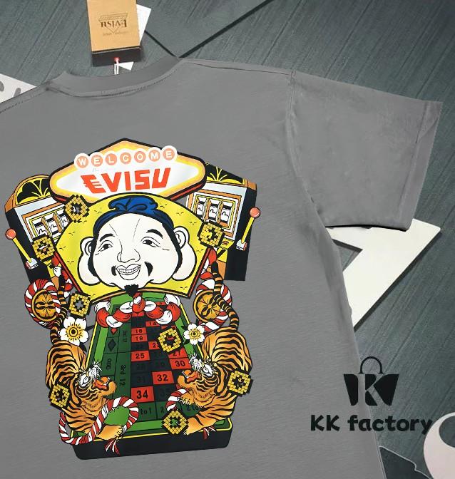 Evisu 2025 New Year God Printed T-Shirt High Version   Premium Quality   300g Double-Yarn Pure Cotton Fabric Unisex Loose Fit