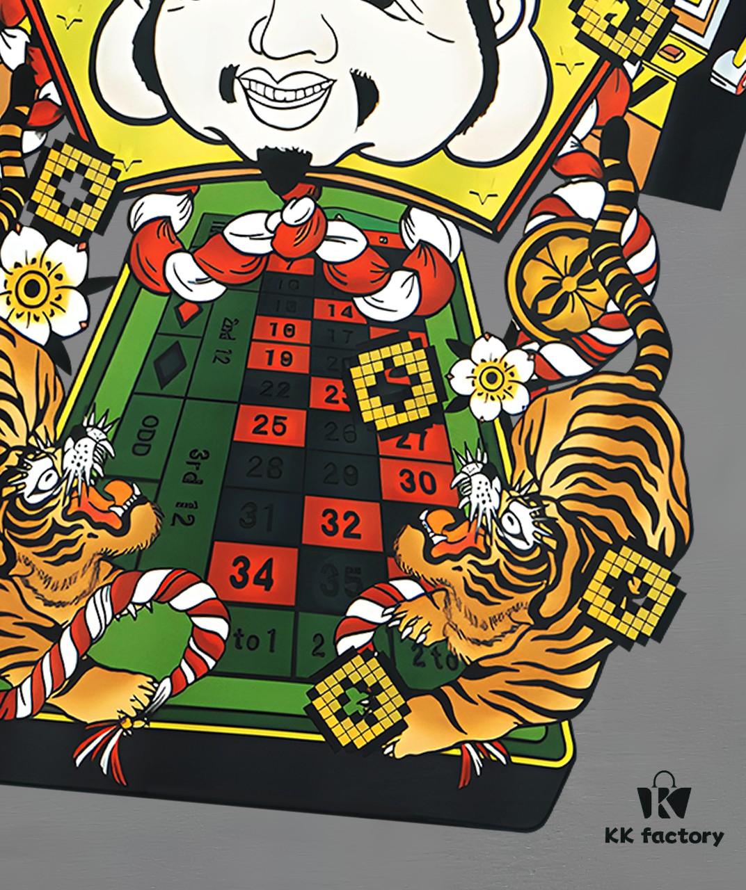 Evisu 2025 New Year God Printed T-Shirt High Version   Premium Quality   300g Double-Yarn Pure Cotton Fabric Unisex Loose Fit