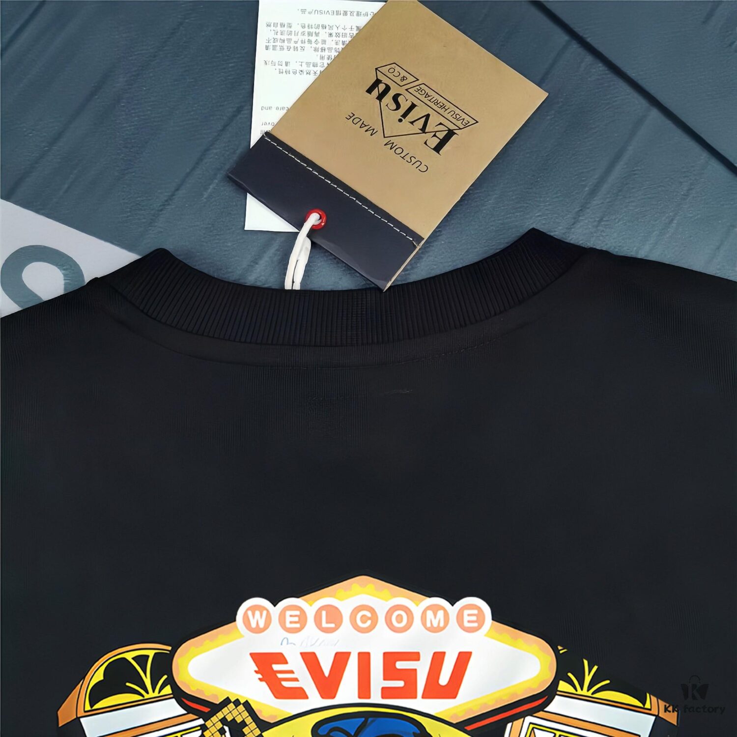 Evisu 2025 New Year God Printed T-Shirt High-Quality Version   Premium Quality   Made from 300g Double-Yarn Cotton Fabric Unisex