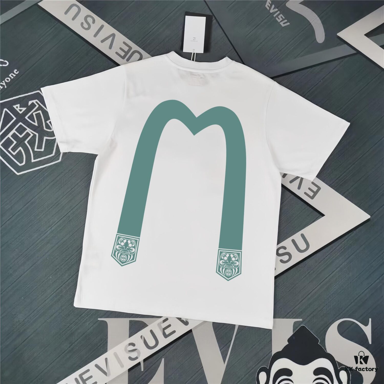 Evisu 2025 New Year God Printed T-Shirt High-Quality Version Pure Cotton Double-Yarn 300g Fabric Unisex Loose Fit