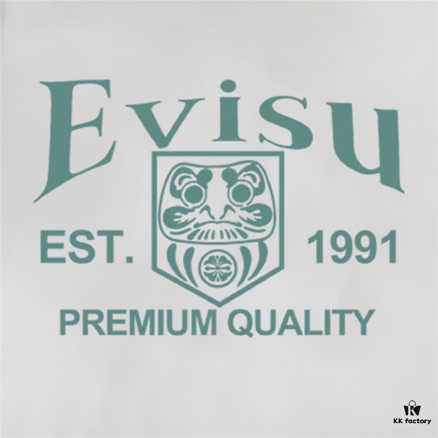 Evisu 2025 New Year God Printed T-Shirt High-Quality Version Pure Cotton Double-Yarn 300g Fabric Unisex Loose Fit
