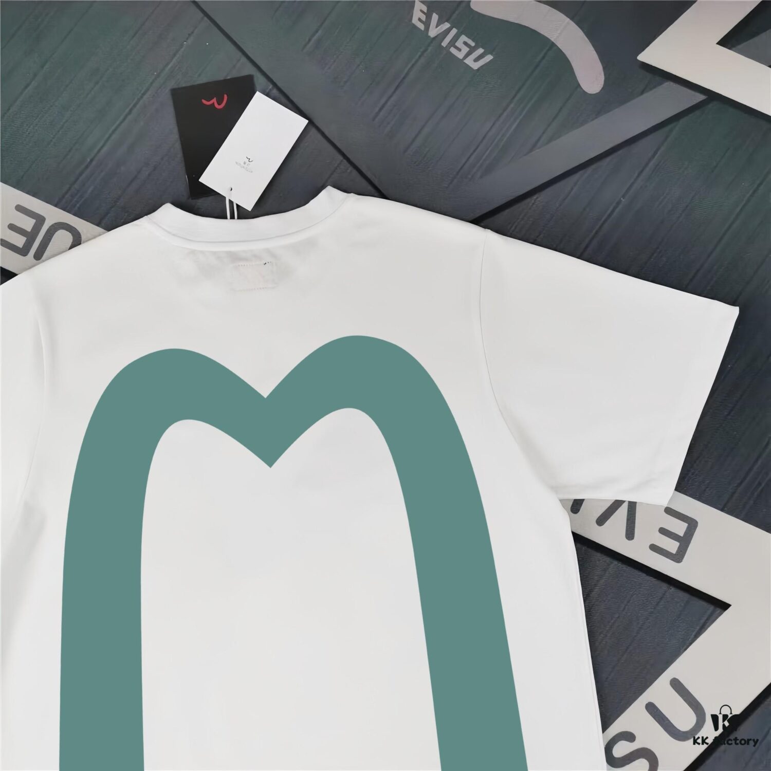 Evisu 2025 New Year God Printed T-Shirt High-Quality Version Pure Cotton Double-Yarn 300g Fabric Unisex Loose Fit