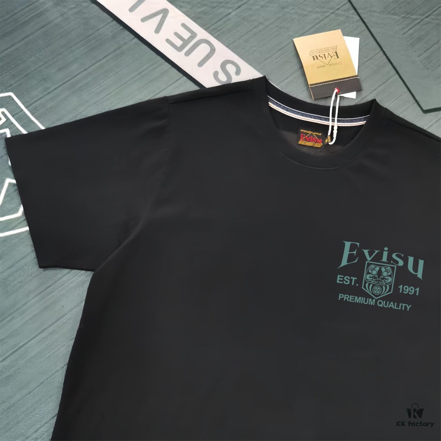 Evisu 2025 New Year God Print T-Shirt High-Quality Version   Premium Quality   Made with 300g Double-Yarn Cotton Fabric Unisex