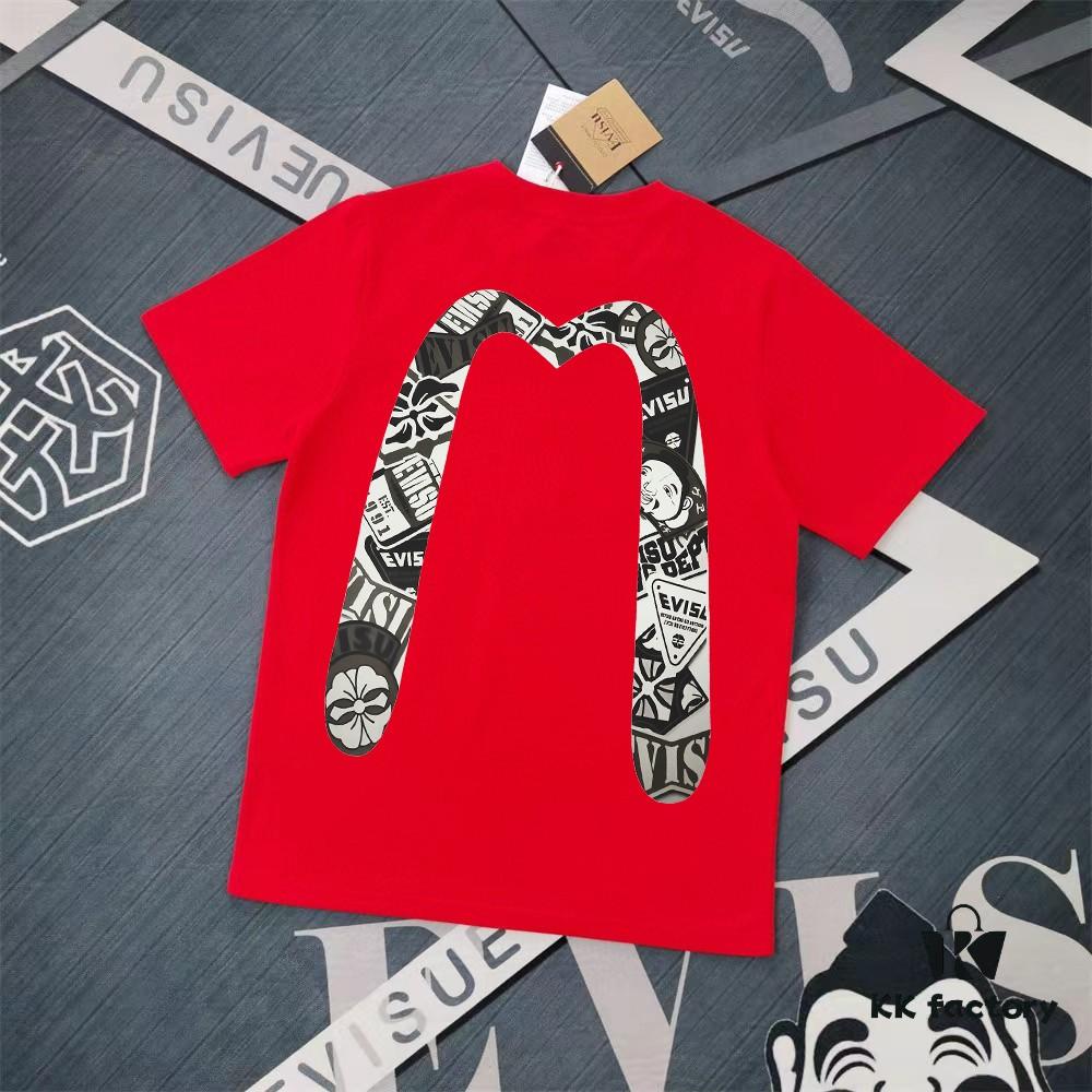 Evisu God of Fortune 2025 New Print T-Shirt High Version   Premium Quality   300g Double-Yarn Pure Cotton Fabric Unisex Loose Fit