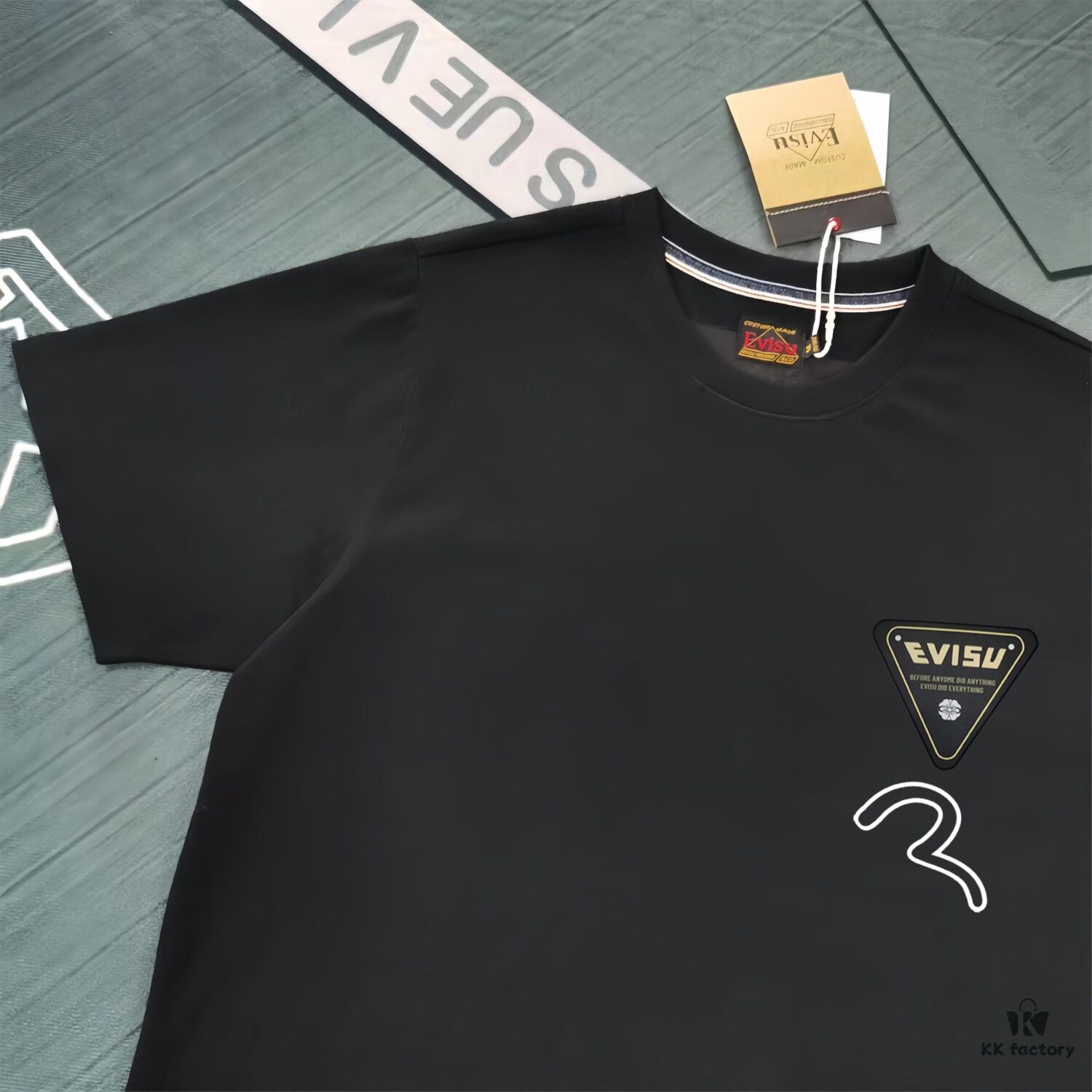 Evisu 2025 New Year God Print T-Shirt High Version   Premium Quality   300g Double-Yarn Pure Cotton Fabric Unisex Loose Fit