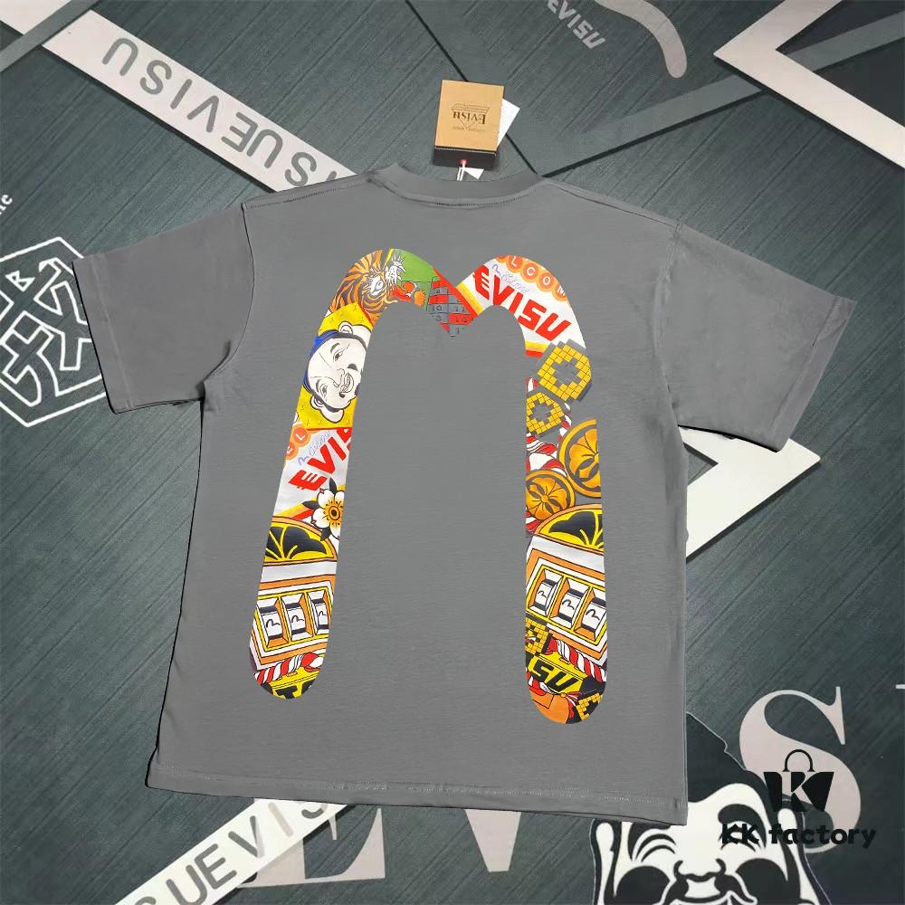 Evisu 2025 New Year God Print T-Shirt High Version   High Quality   Made of 300g Double-Yarn Cotton Fabric Unisex Loose Fit