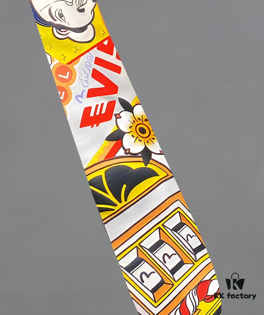 Evisu 2025 New Year God Print T-Shirt High Version   High Quality   Made of 300g Double-Yarn Cotton Fabric Unisex Loose Fit