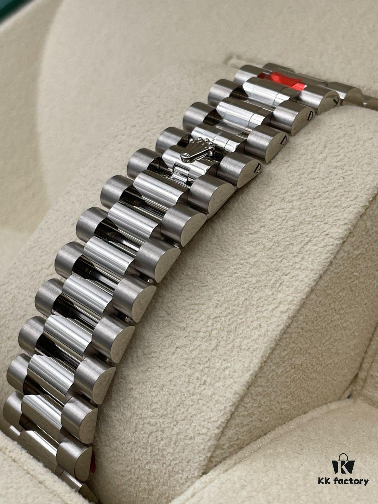 Rolex Datejust Series Model m228239-0055 Automatic Mechanical Watch with Date and Day Display, Platinum Case, Diamond Markers, Meteorite Dial, 41mm