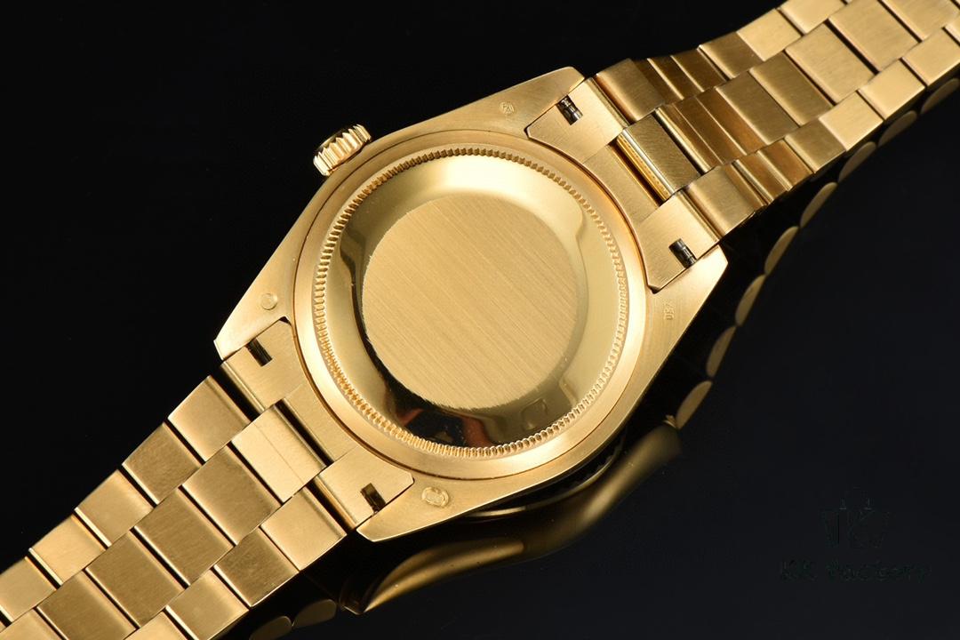 ROLEX Day-Date (118238) Series, 36mm Case, Tanga Black Rock Crystal Dial, Ice Diamond Hour Markers, Super 904 Steel, Sapphire Crystal, Caliber 3255 Movement