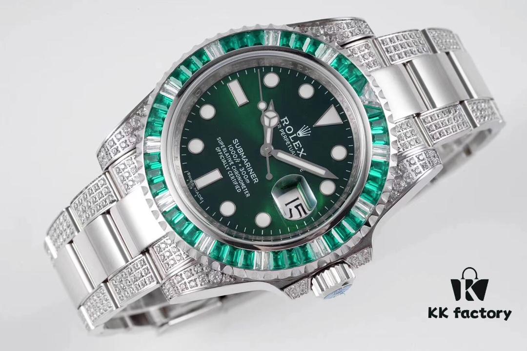 ROF Luxury Masterpiece, Rolex SUB Submariner Custom Bezel with Diamond Setting